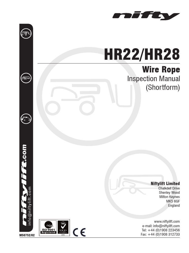 Wire Rope: Inspection Manual (Shortform) | PDF | Rope | Manufactured Goods