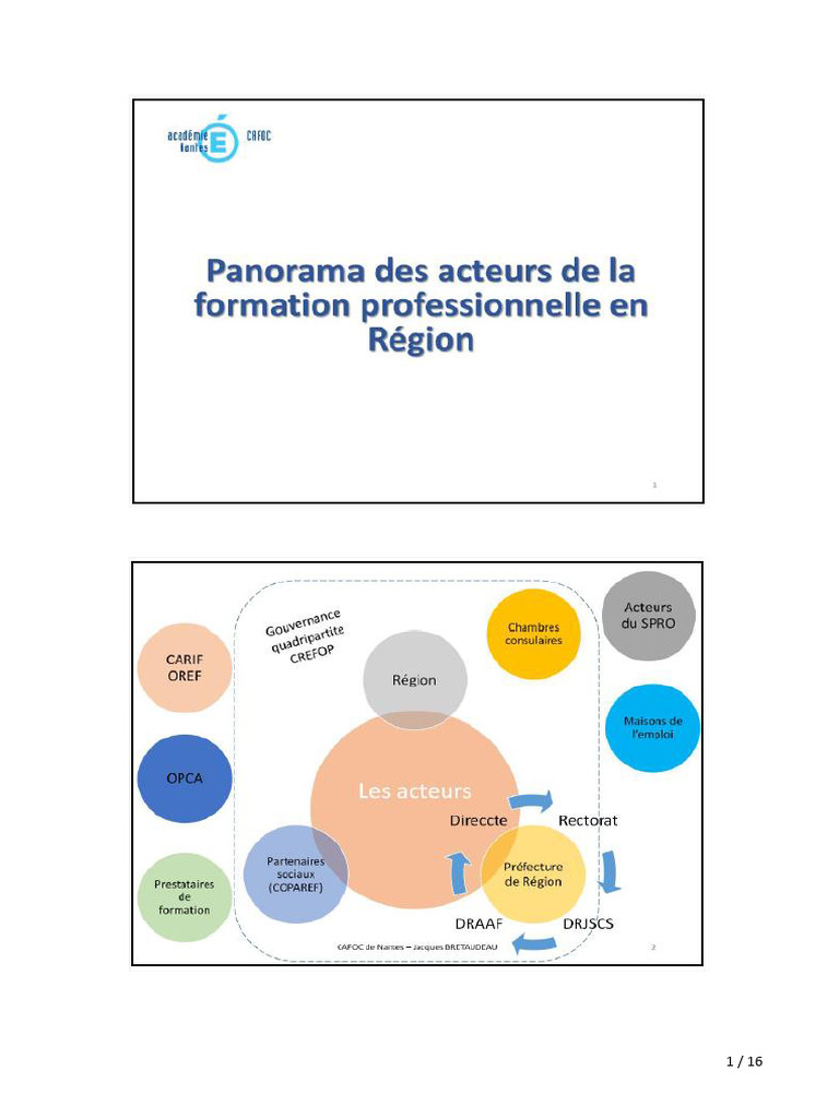 Organisation régionale de la formation professionnelle | PDF | Services ...