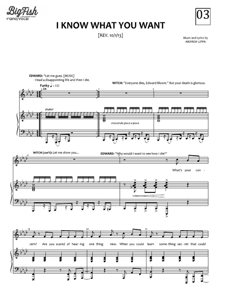 The Witch - Big Fish Sheet Music | PDF
