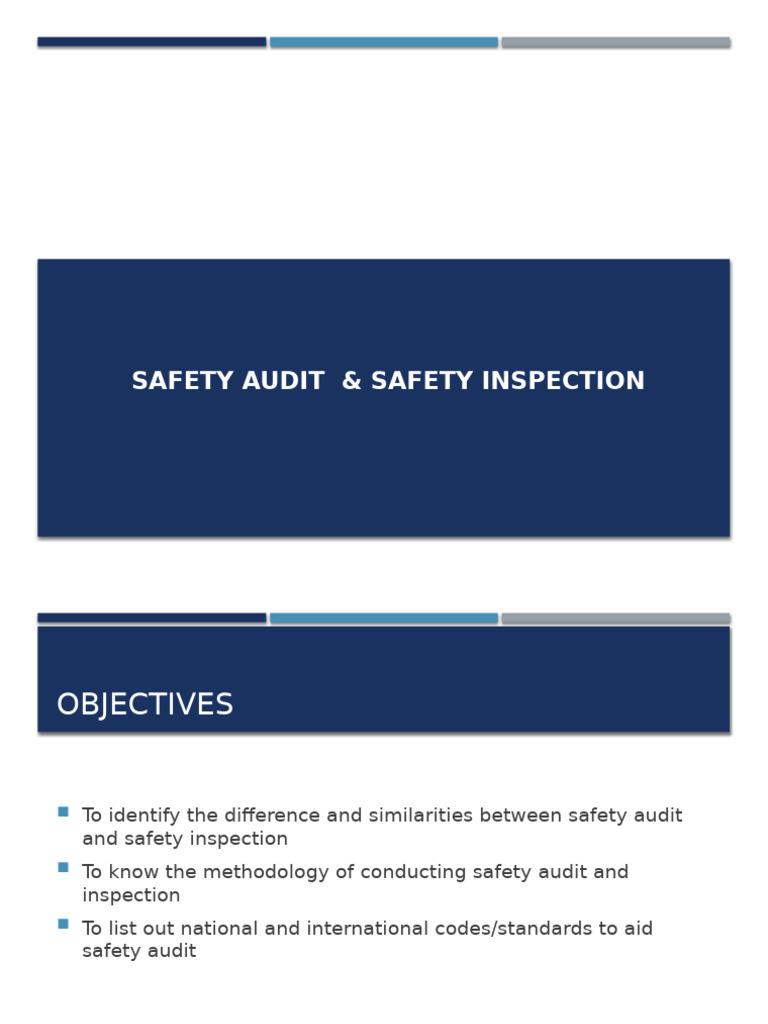 Safety Audit vs. Inspection Explained | PDF | Audit | Safety