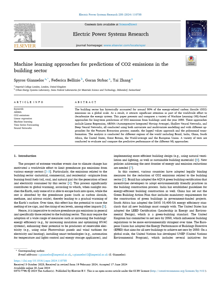Machine Learning for CO2 Emission Predictions | PDF | Time Series ...