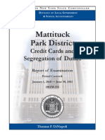 Mattituck Park District: Credit Cards and Segregation of Duties