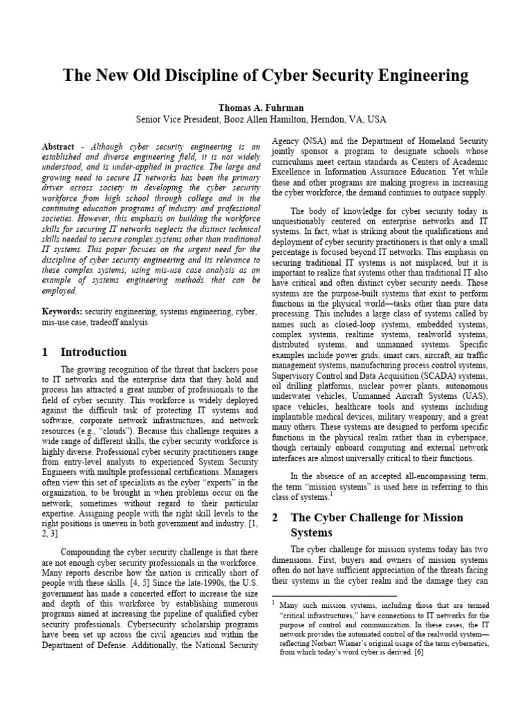 Importance of Cyber Security Engineering | PDF | Computer Security ...