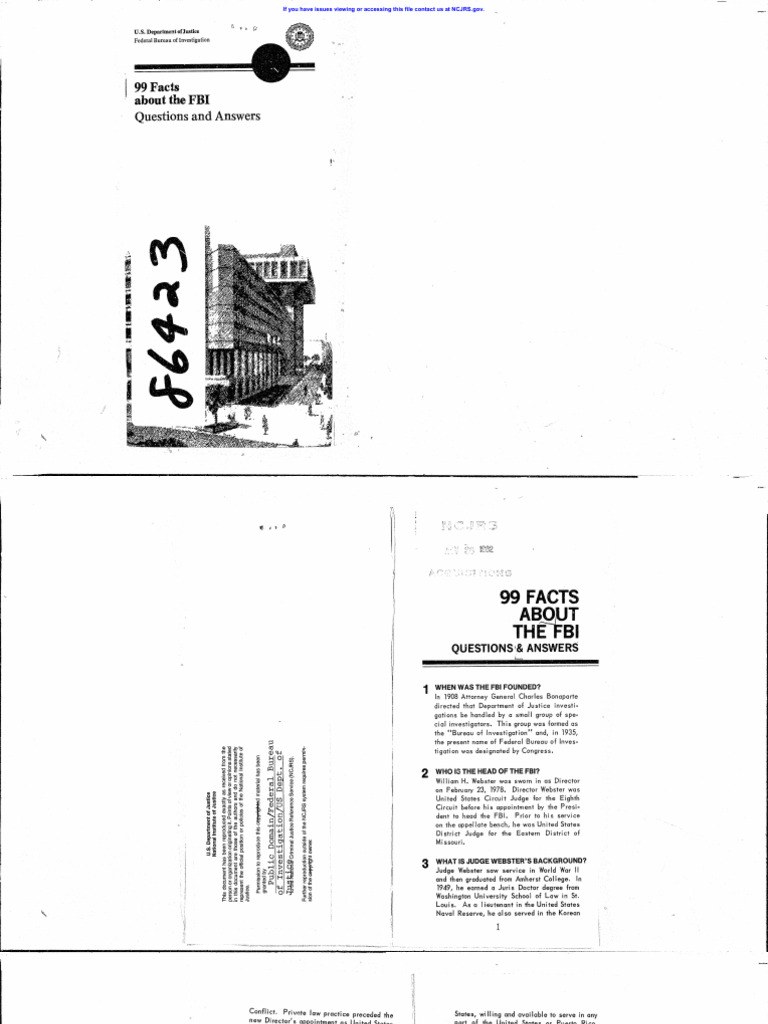 FBI Overview: Facts and Functions | PDF | Federal Bureau Of ...