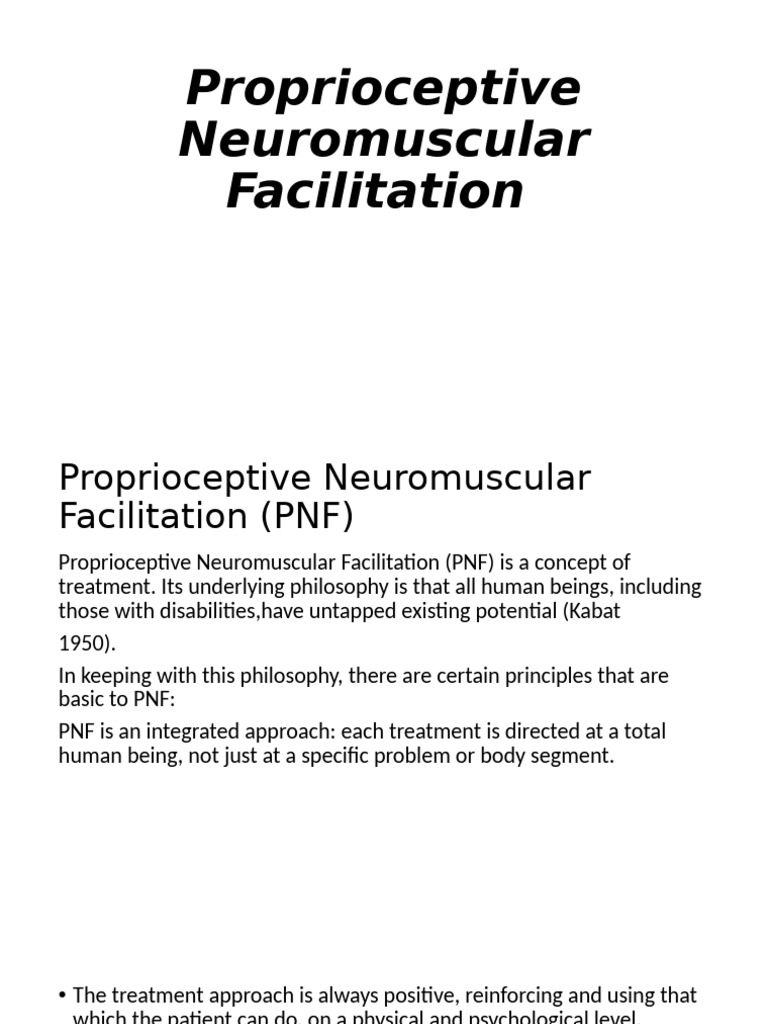 7. PNF | PDF | Motor Control | Physical Therapy