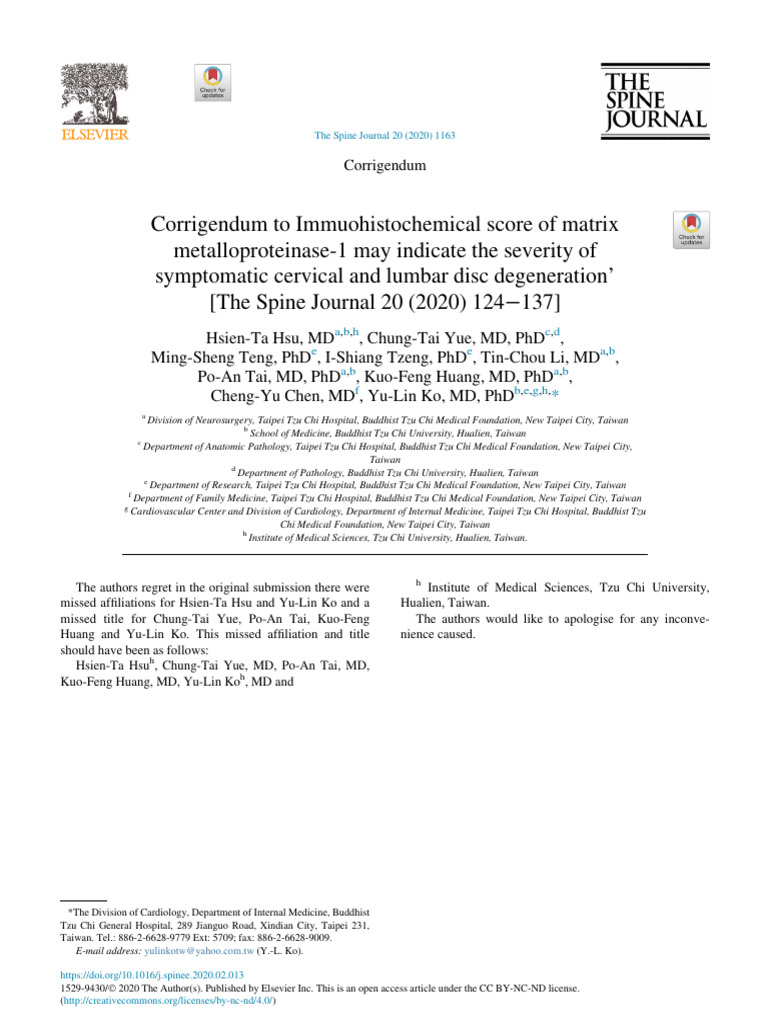 Corrigendum To Immuohistochemical Score of Matrix | PDF | Health Care ...