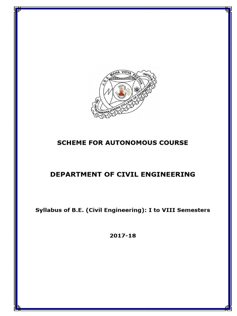 Civil Engineering Syllabus 2017-18 | PDF | Concrete | Pressure