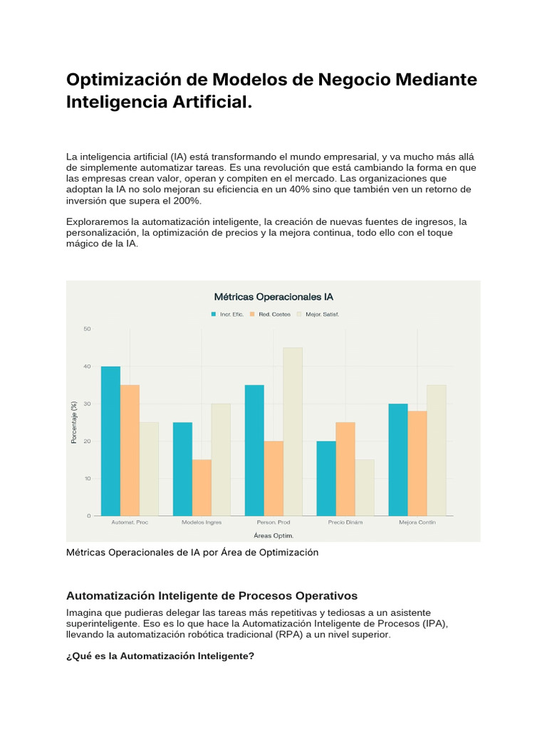Optimización de Negocios con IA | PDF | Inteligencia artificial ...