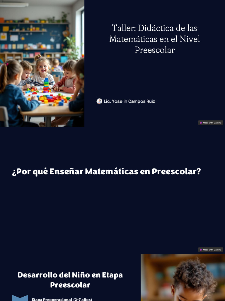Didáctica de Matemáticas en Preescolar | PDF | Educación de la primera ...