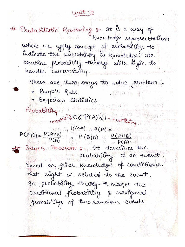 AI Unit 3 Notes | PDF