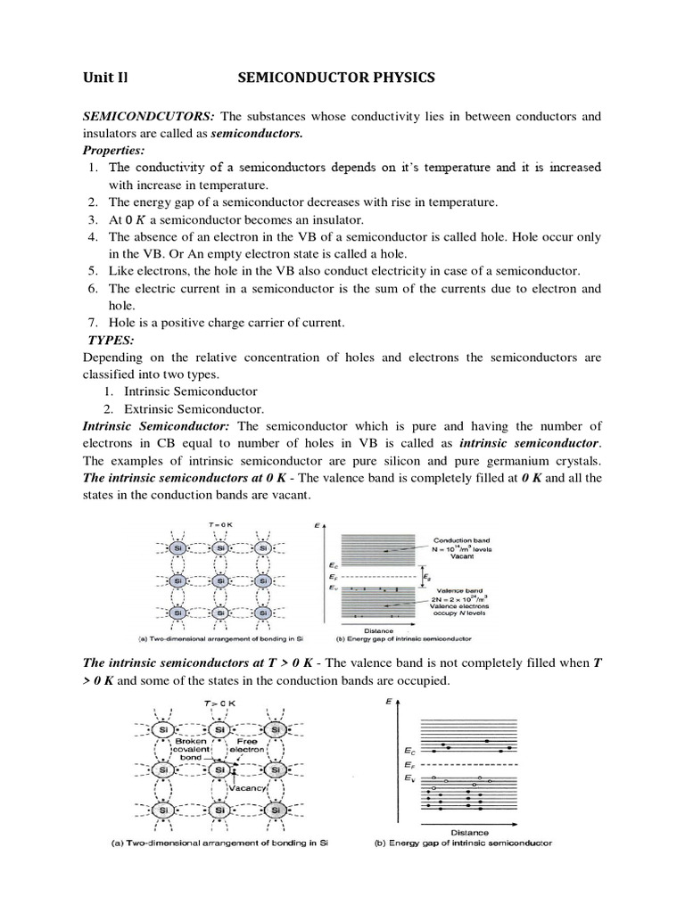 Semiconductor Physics Pdf P N Junction Semiconductors