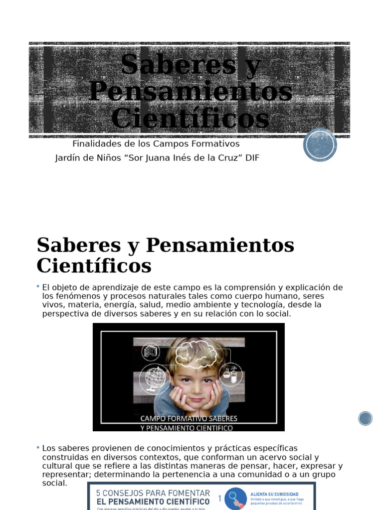 Saberes y Pensamientos Científicos | PDF | Pensamiento | Conocimiento