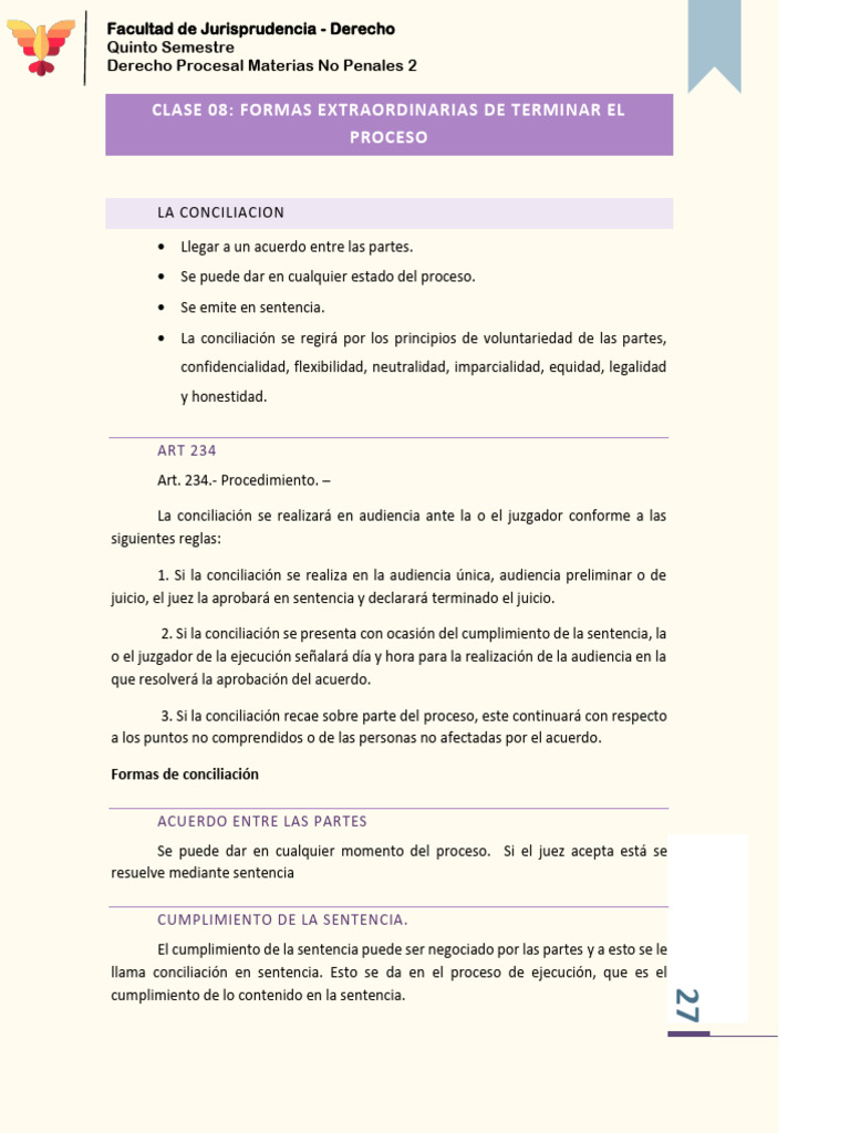 Formas de Terminación del Proceso Judicial | PDF | Apelación | Caso de ley