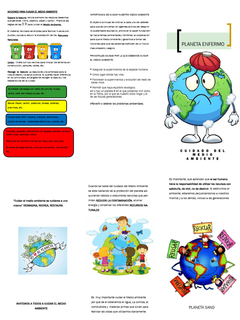 Cuidado del Medio Ambiente: Acciones Clave | PDF | Residuos | Entorno ...