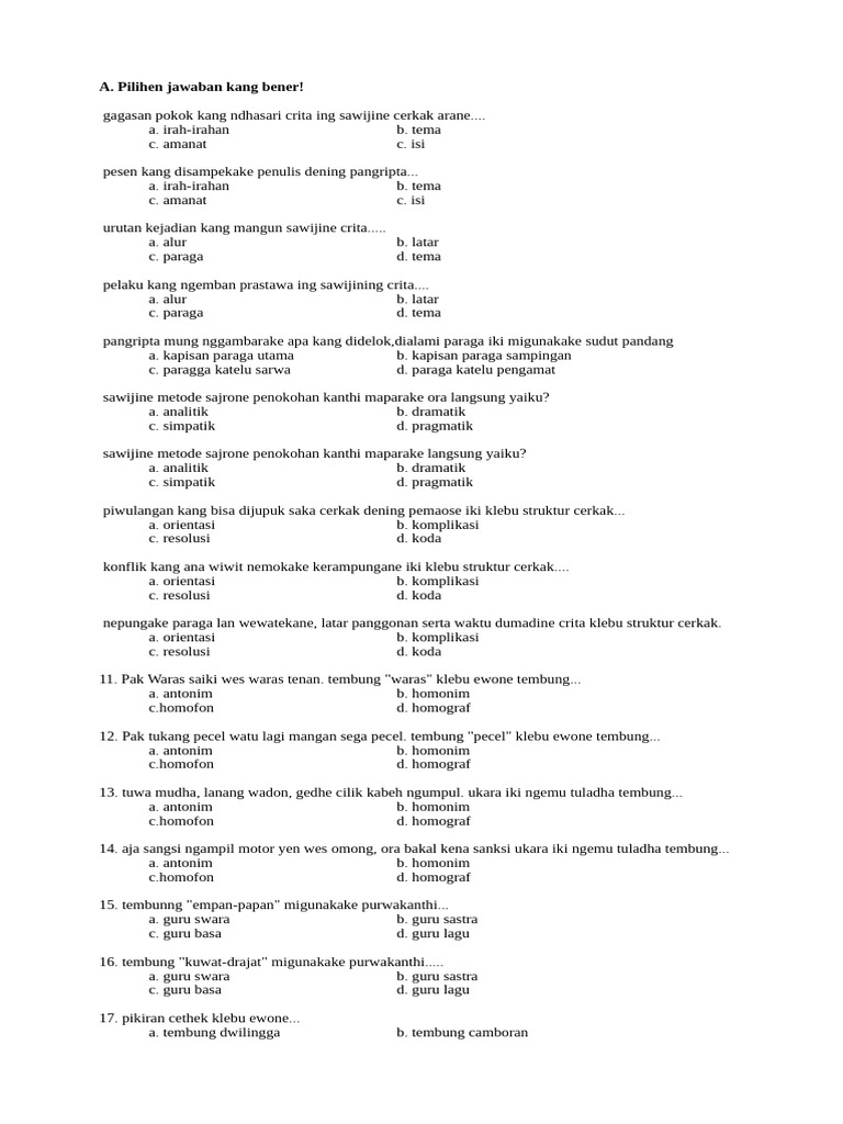 Jawa Kls 8 | PDF