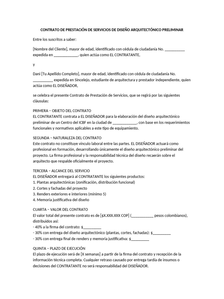 Contrato Diseño | PDF | Diseño