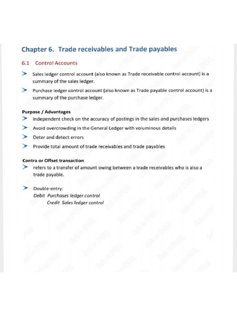 Control Accounts Revision | PDF