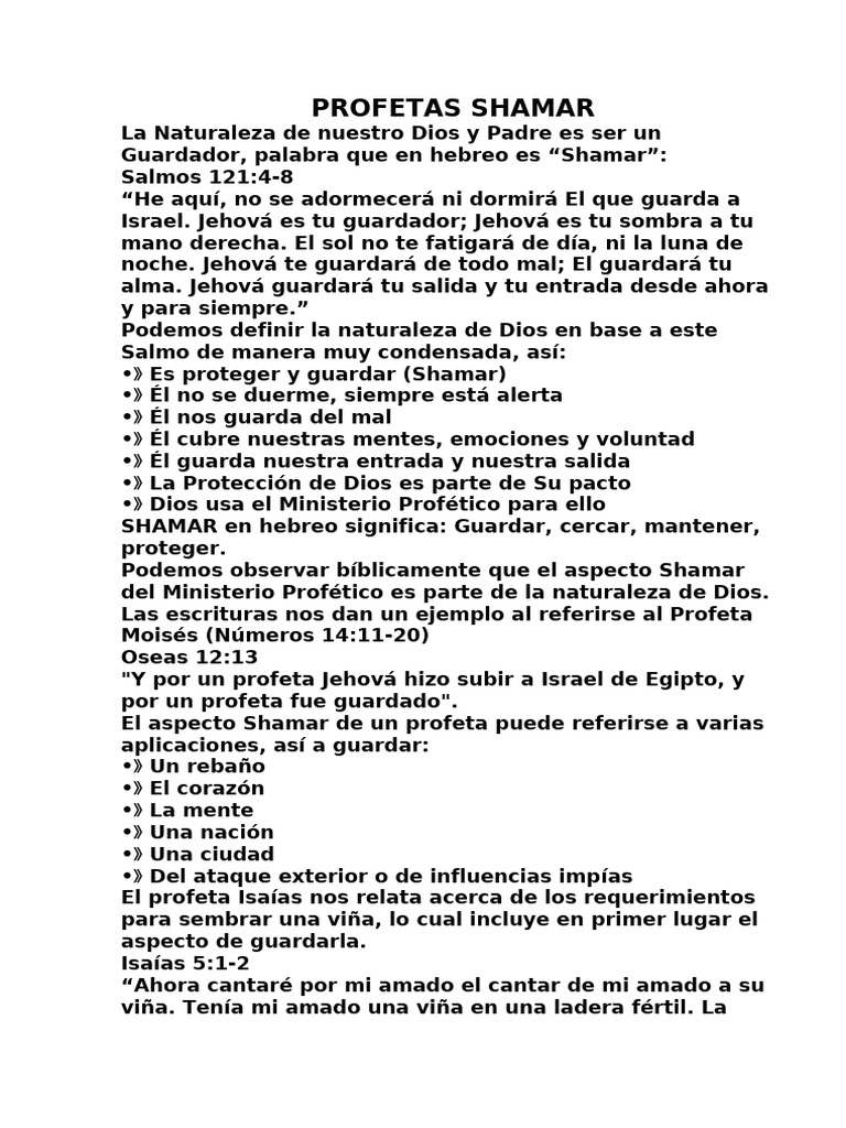 Profetas Shamar | PDF