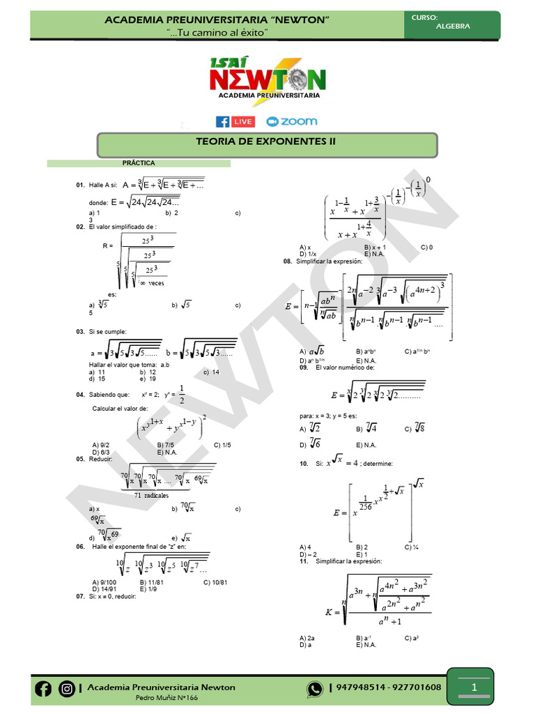 Algebra Tema 2 | PDF