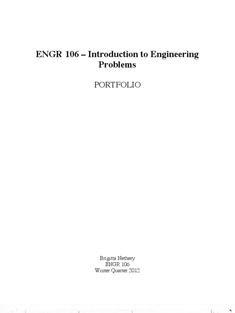 Engineering Portfolio Overview | PDF