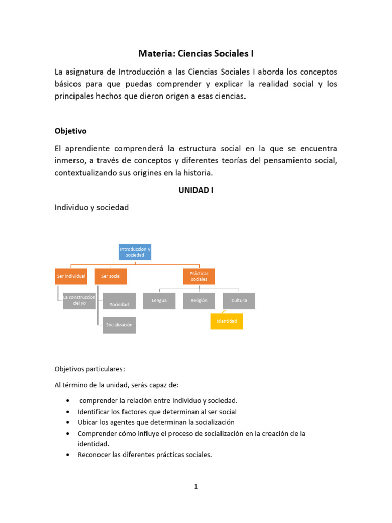 Relación entre Individuo y Sociedad en Ciencias Sociales | PDF ...