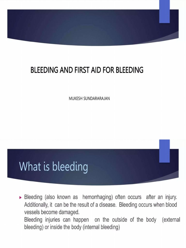 First Aid Bleeding Pdf