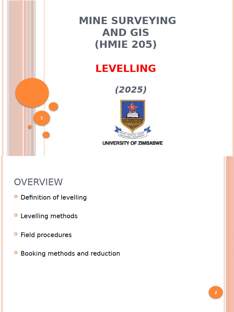 Topic 5 - HMIE 205 Levelling | PDF | Surveying