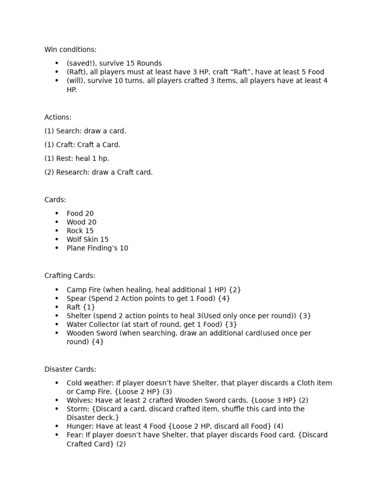 Win Conditions | PDF