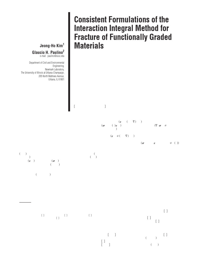 Interactive Integral Method Jam2005 | PDF | Fracture | Finite Element ...