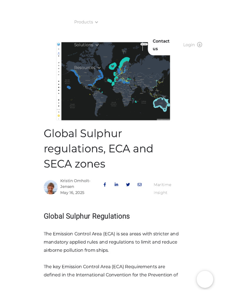 ECA and SECA Sulphur Regulations Overview | PDF | Environmental Issues ...