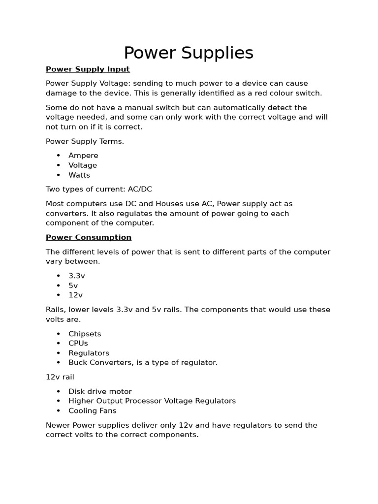 Understanding Power Supply Basics | PDF