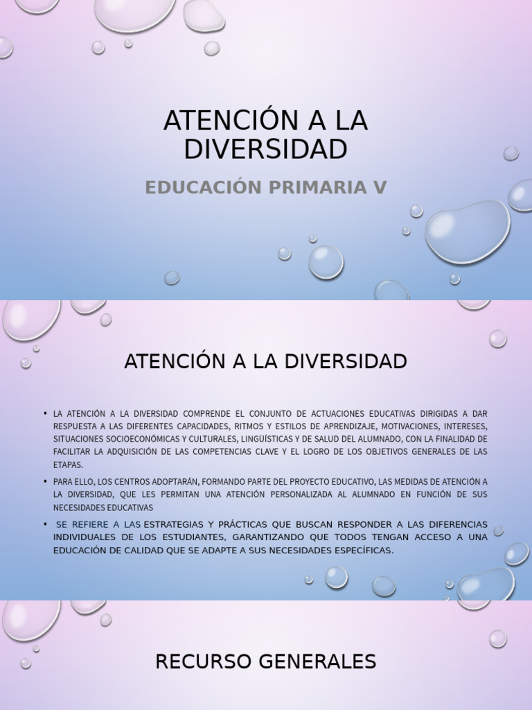 Atención a la Diversidad en Educación | PDF | Aprendizaje | Cognición