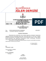 Tebligler Dergisi ARALIK EK 2011