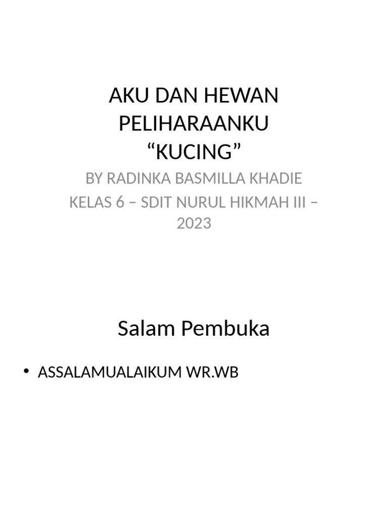 Radinka Presentasi | PDF