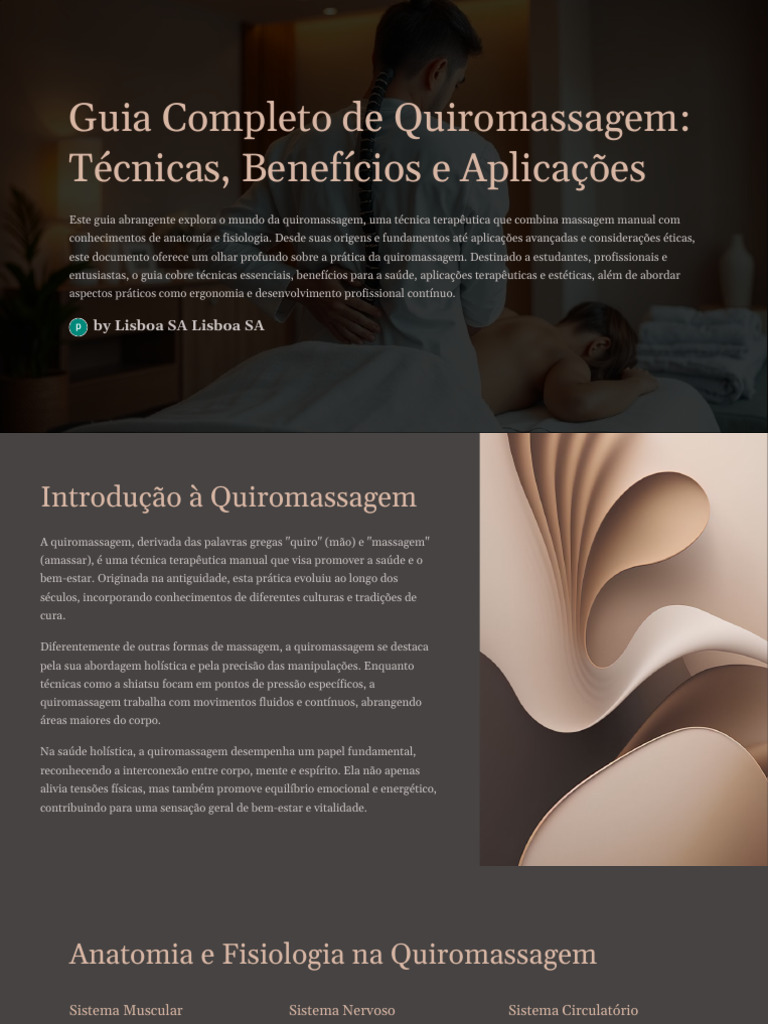 Curso Completo de Quiromassagem | PDF | Massagem | Flexibilidade (anatomia)