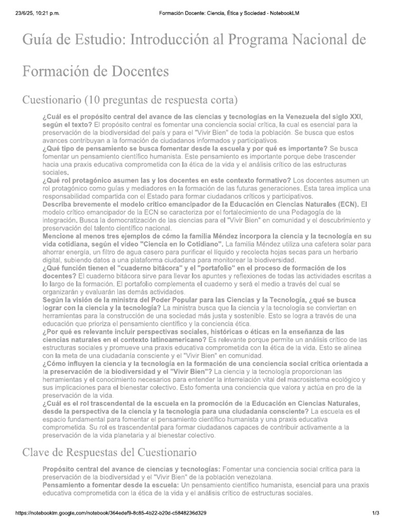 Guia de Estudio Introduccion Al PNFD | PDF