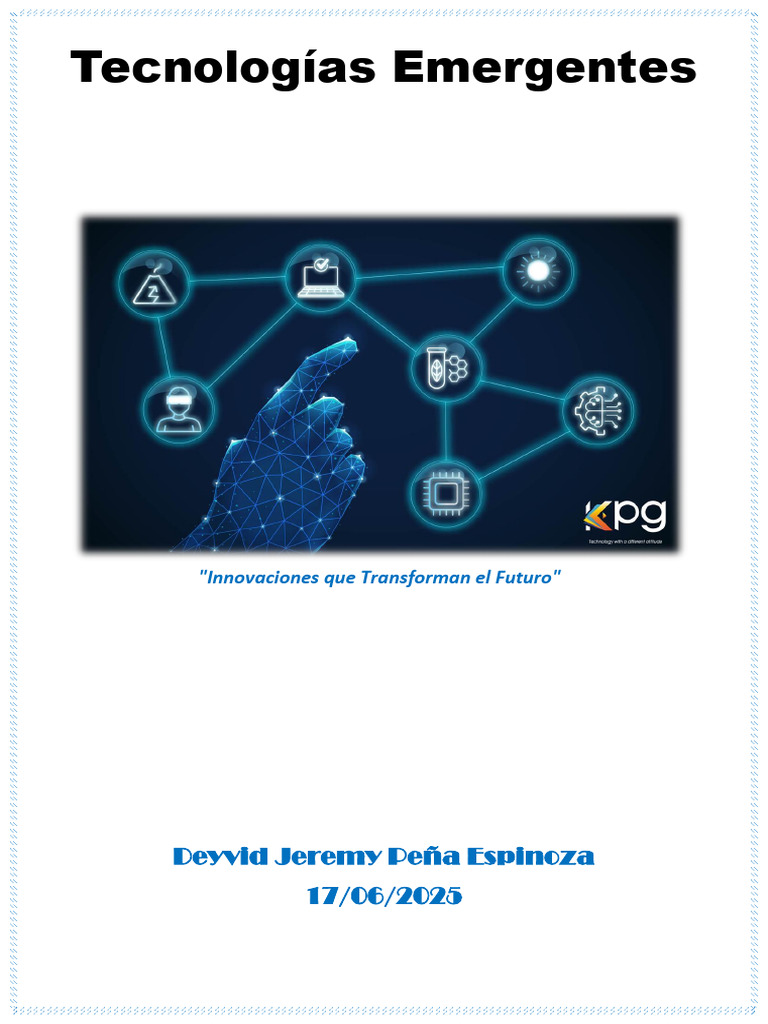 Tecnologías Emergentes y su Impacto | PDF | Internet de las Cosas ...
