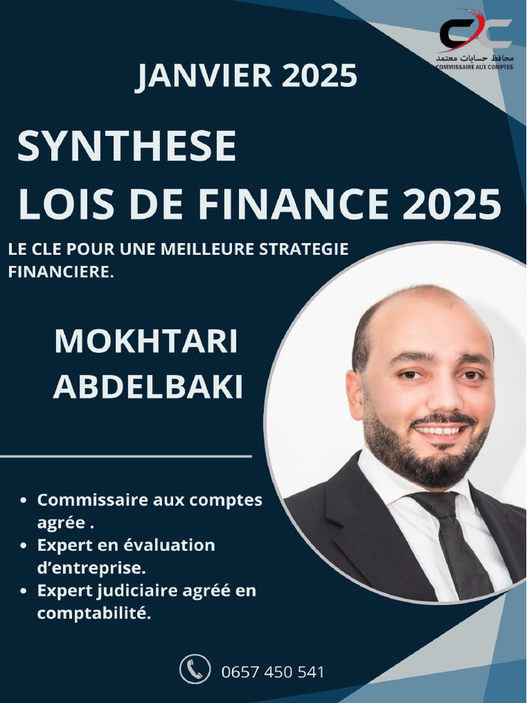 Résumé de la Loi de Finances 2025 | PDF | Taxe sur la valeur ajoutée ...