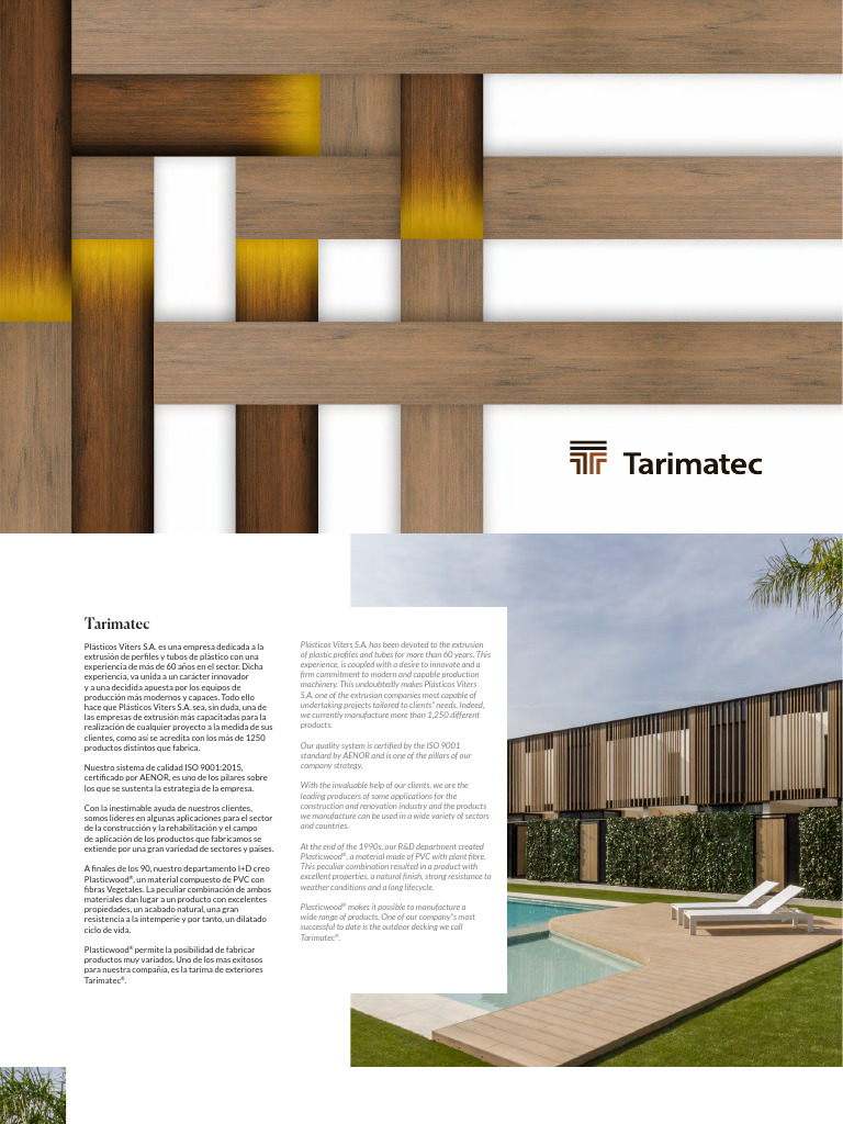Tarimatec®: Pavimento WPC Sostenible | PDF | Ingeniería de Edificación ...