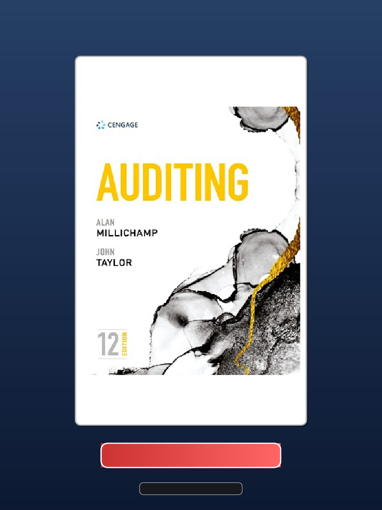 Immediate Access Auditing 12th Edition Millichamp Verified PDF Download ...