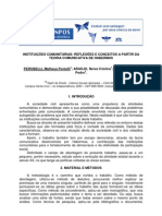 INSTITUIÇÕES COMUNITÁRIAS- REFLEXÕES E CONCEITOS A PARTIR DA TEORIA COMUNICATIVA DE HABERMAS