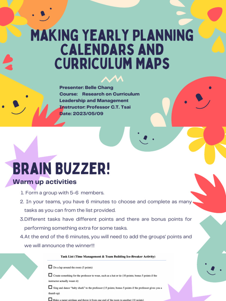 Yearly Planning for School Activities | PDF | Curriculum | Behavior ...