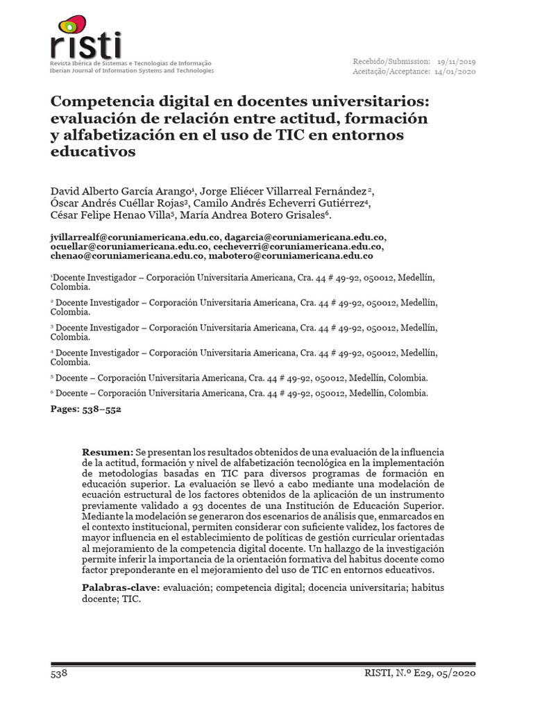 Competencia digital en docentes universitarios | PDF | Maestros | Enseñando