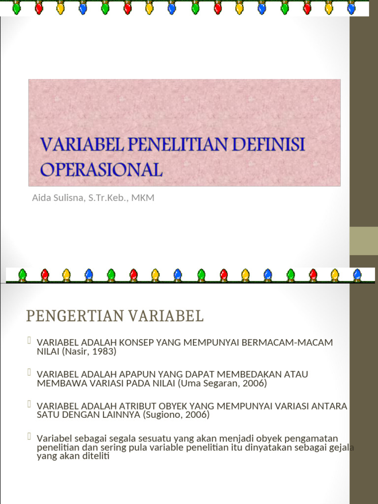 Pengertian dan Jenis Variabel Penelitian | PDF