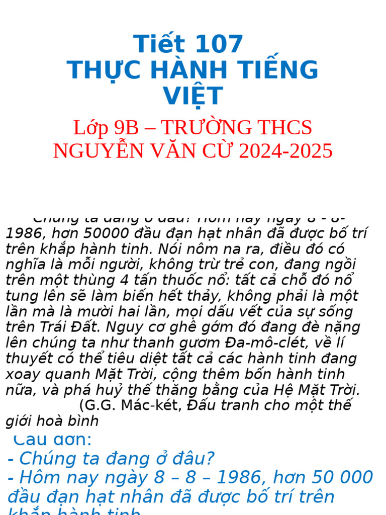 Tiết 107 THTV 9 | PDF