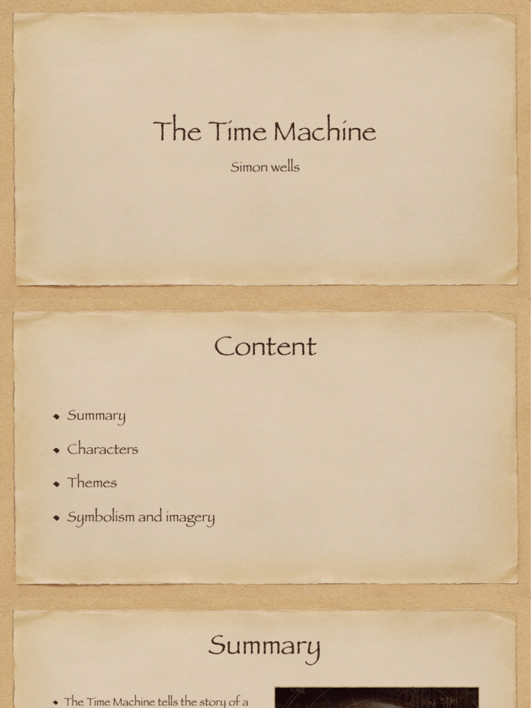 Themes and Characters in The Time Machine | PDF | The Time Machine ...
