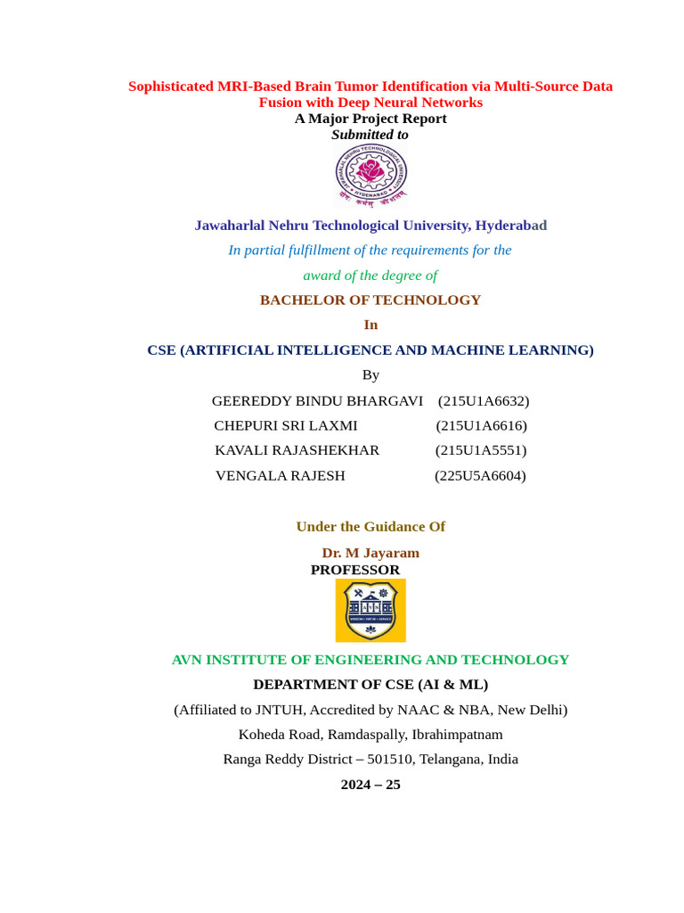 MRI Brain Tumor Detection with Deep Learning | PDF | Deep Learning ...