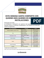 Semana Santa Horario