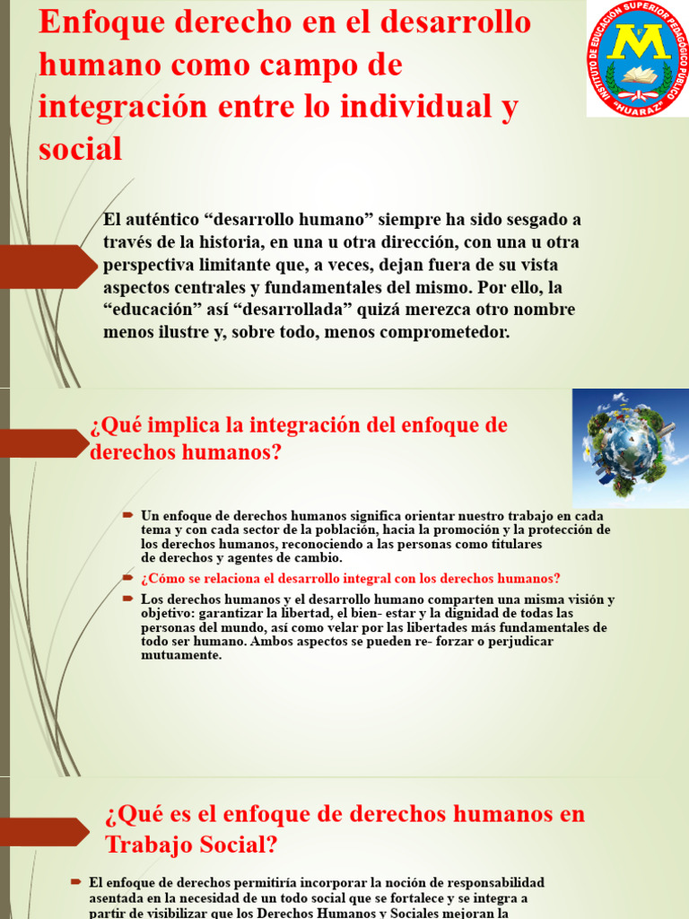 Desarrollo Humano y Derechos Sociales | PDF | Derechos humanos | Derechos