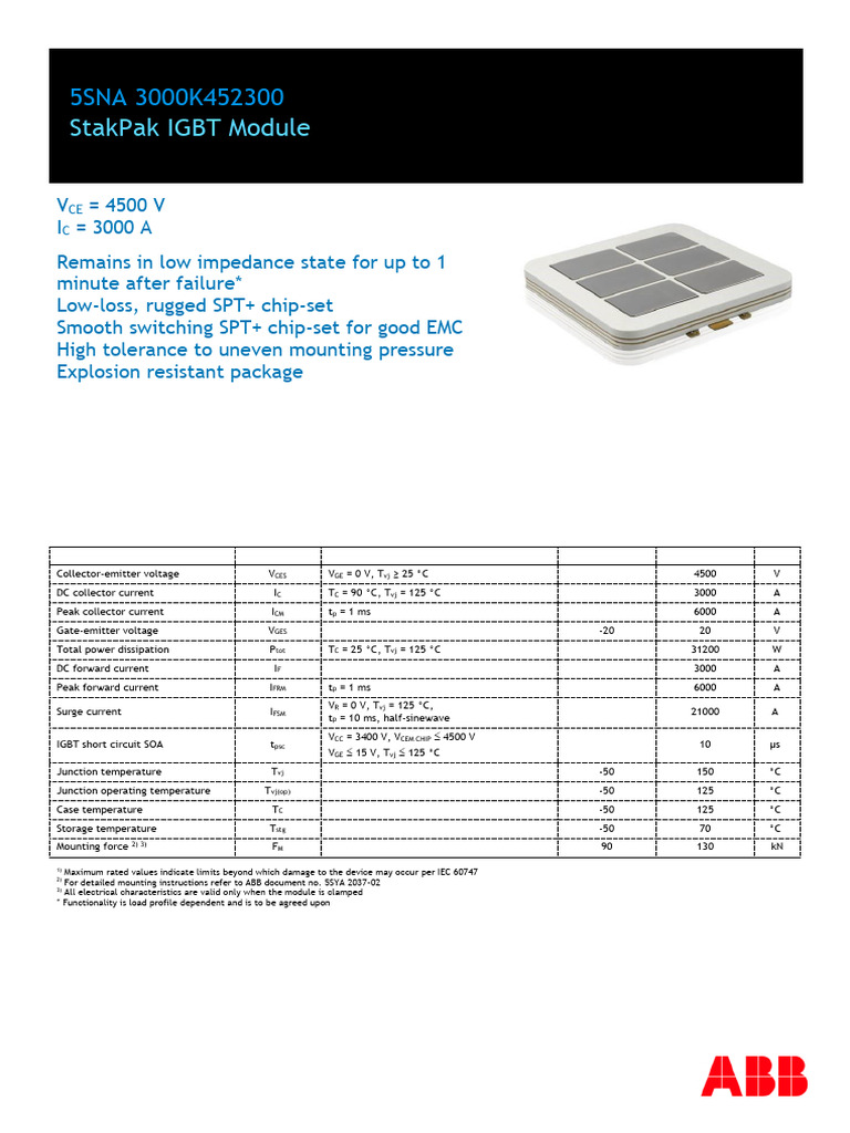 StakPak IGBT Module Data Sheet | PDF | Diode | Electricity